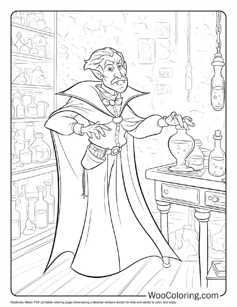 100 Vampire coloring pages Free PDF To Print - 12