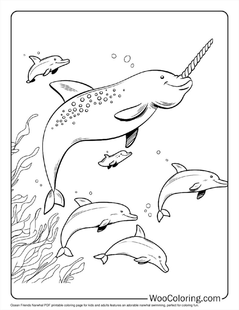 100  Narwhal coloring pages  Free PDF To Print  - 80
