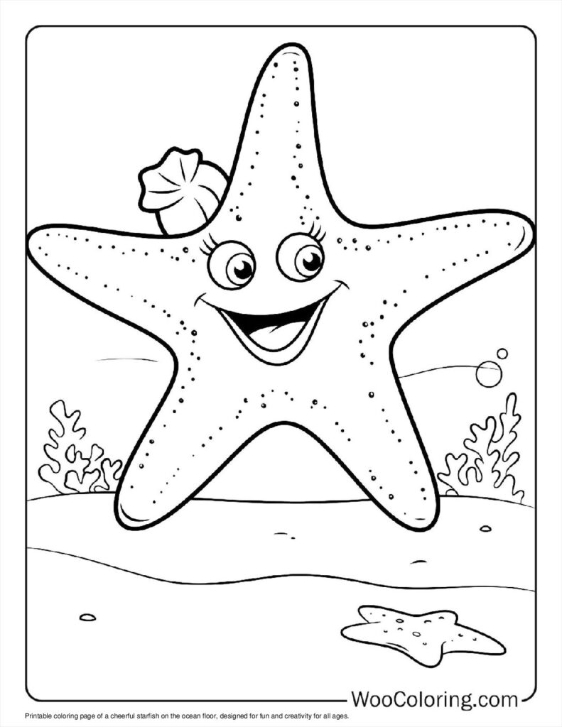 100  Starfish coloring pages  Free PDF To Print  - 93