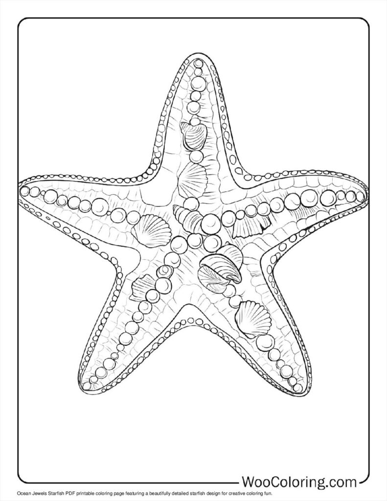 100  Starfish coloring pages  Free PDF To Print  - 63