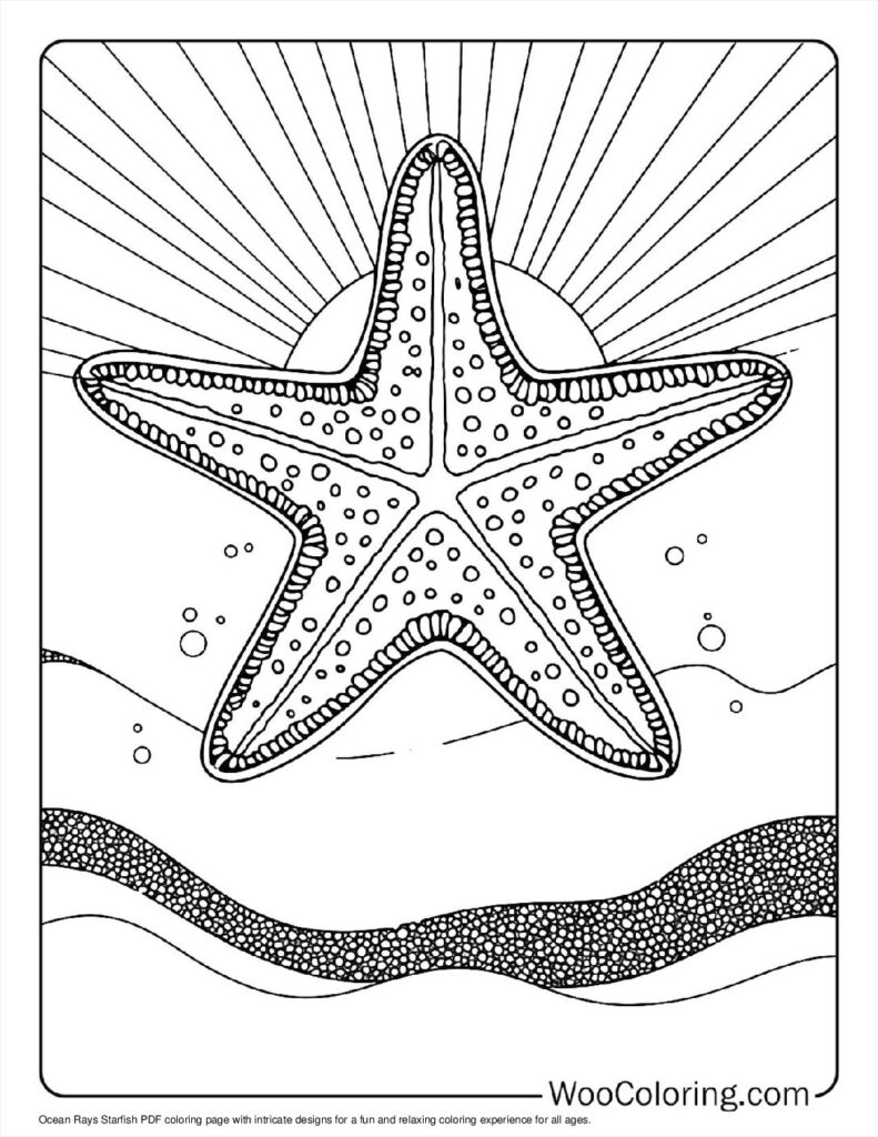 100  Starfish coloring pages  Free PDF To Print  - 69