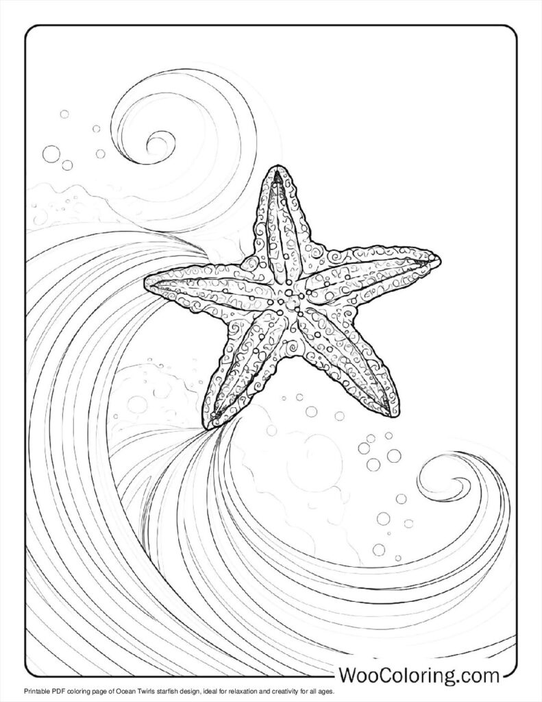 100  Starfish coloring pages  Free PDF To Print  - 27