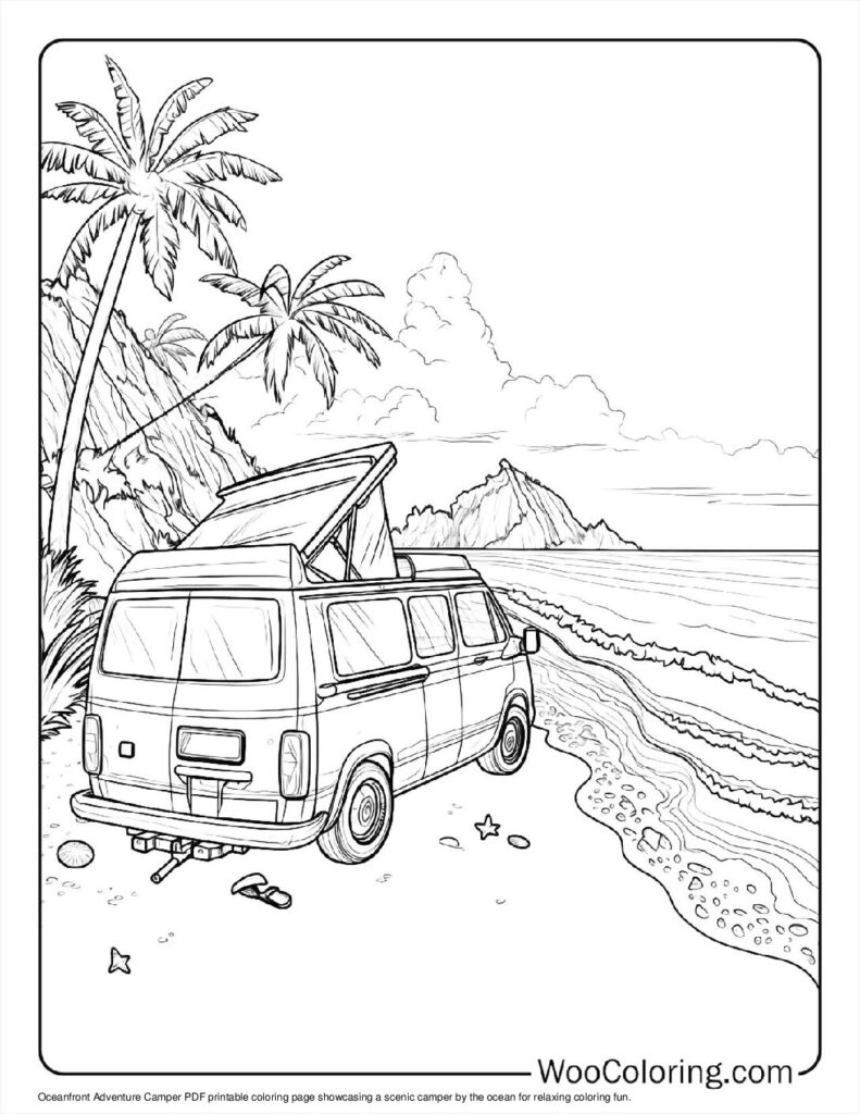 100  Camper   RV coloring pages  Free PDF To Print  - 35