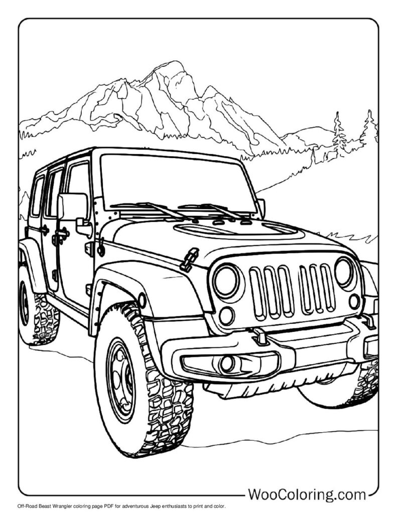100  Jeep coloring pages  Free PDF To Print  - 35