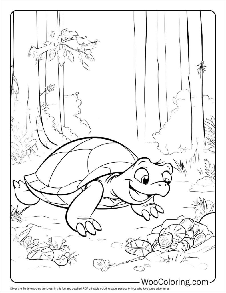 100  Turtle coloring pages  Free PDF To Print  - 10