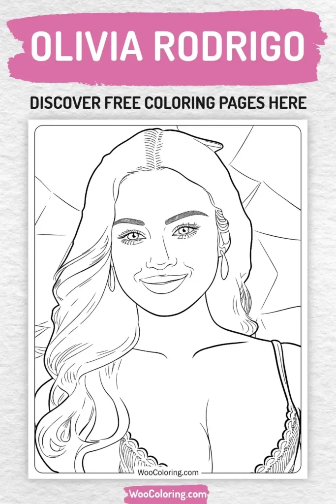 Olivia Rodrigo coloring pages designs for girls