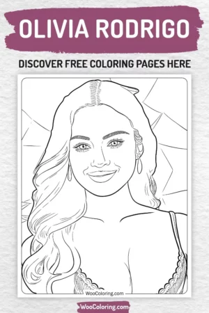 Olivia Rodrigo coloring pages designs for kids