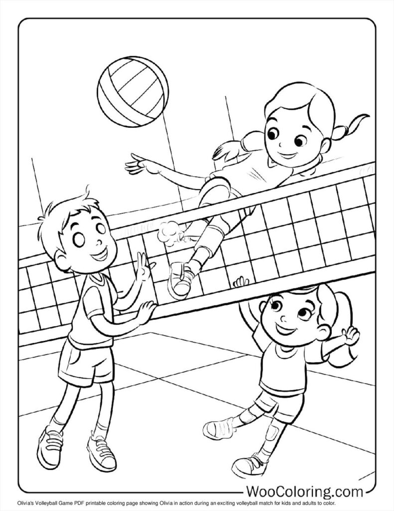 100  Volleyball coloring pages  Free PDF To Print  - 45
