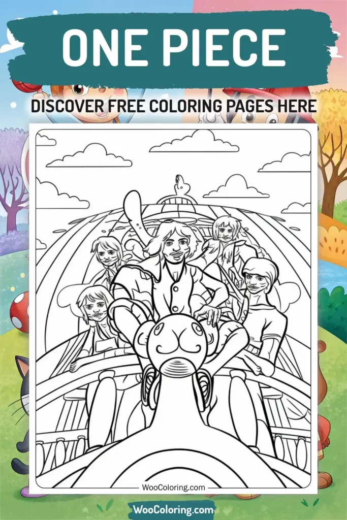 One Piece coloring pages designs from TV Show