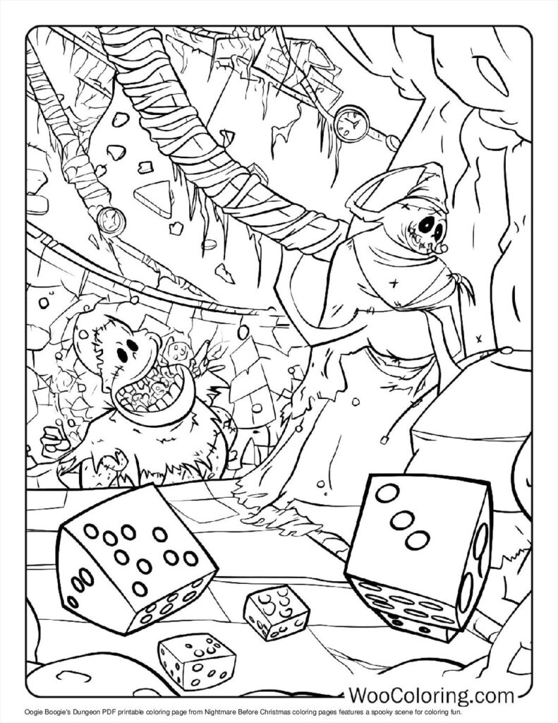 100  Nightmare Before Christmas coloring pages  Free PDF To Print  - 64