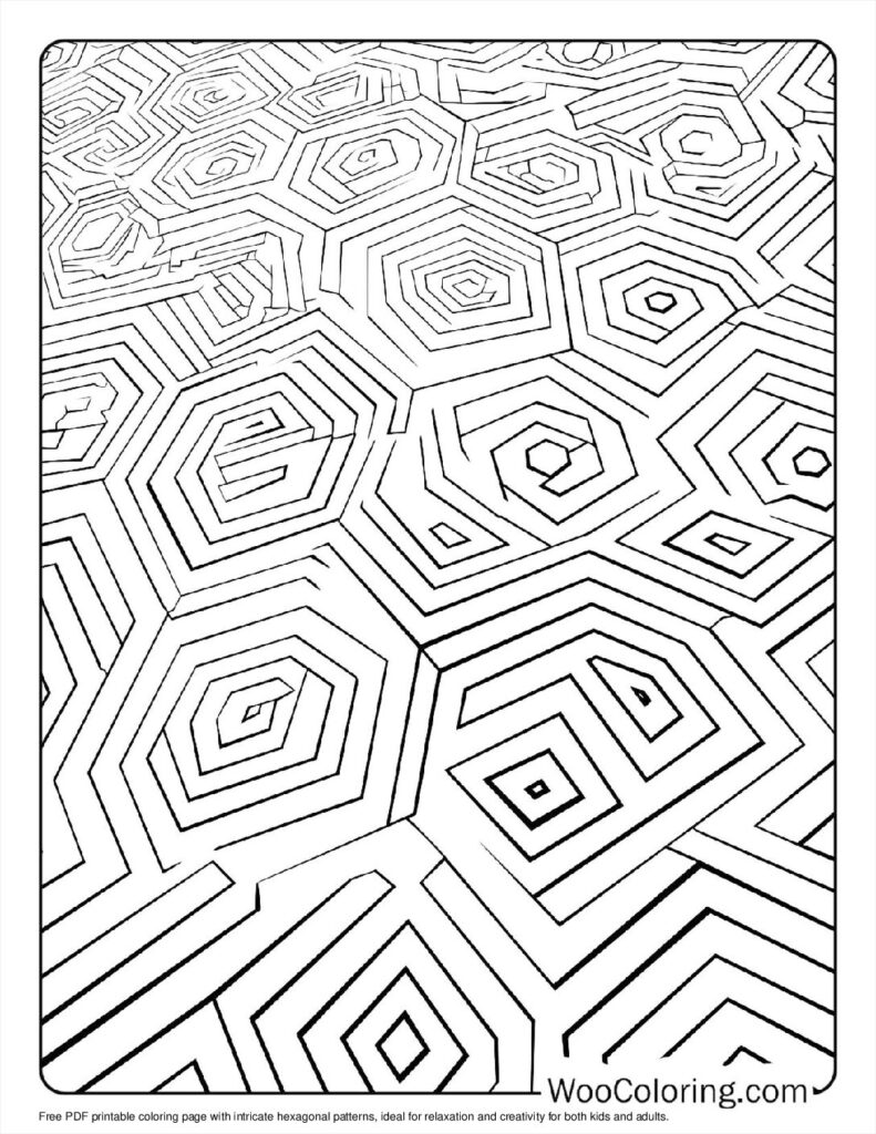 100  Geometric coloring pages  Free PDF To Print  - 13