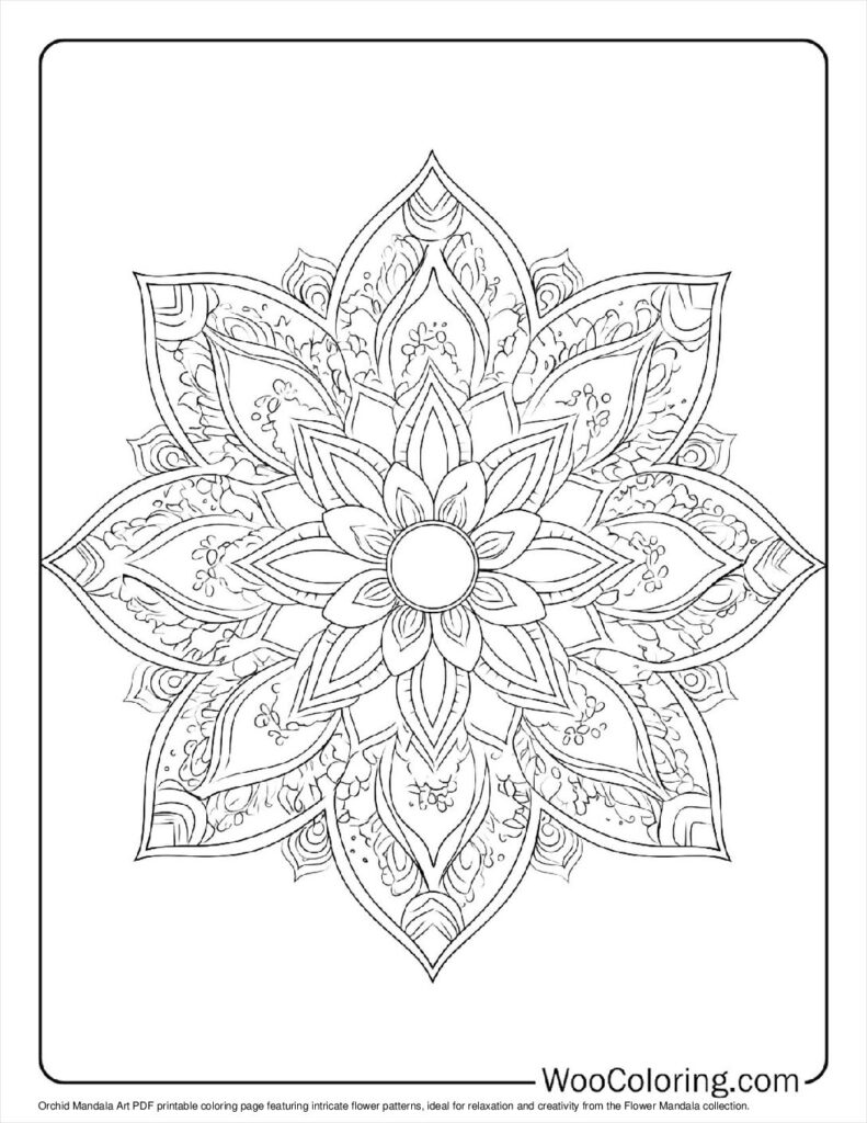 100  Flower Mandala coloring pages  Free PDF To Print  - 43