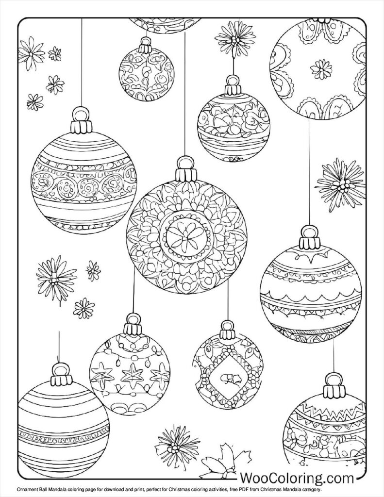 100 Christmas Mandala coloring pages Free PDF To Print - 39