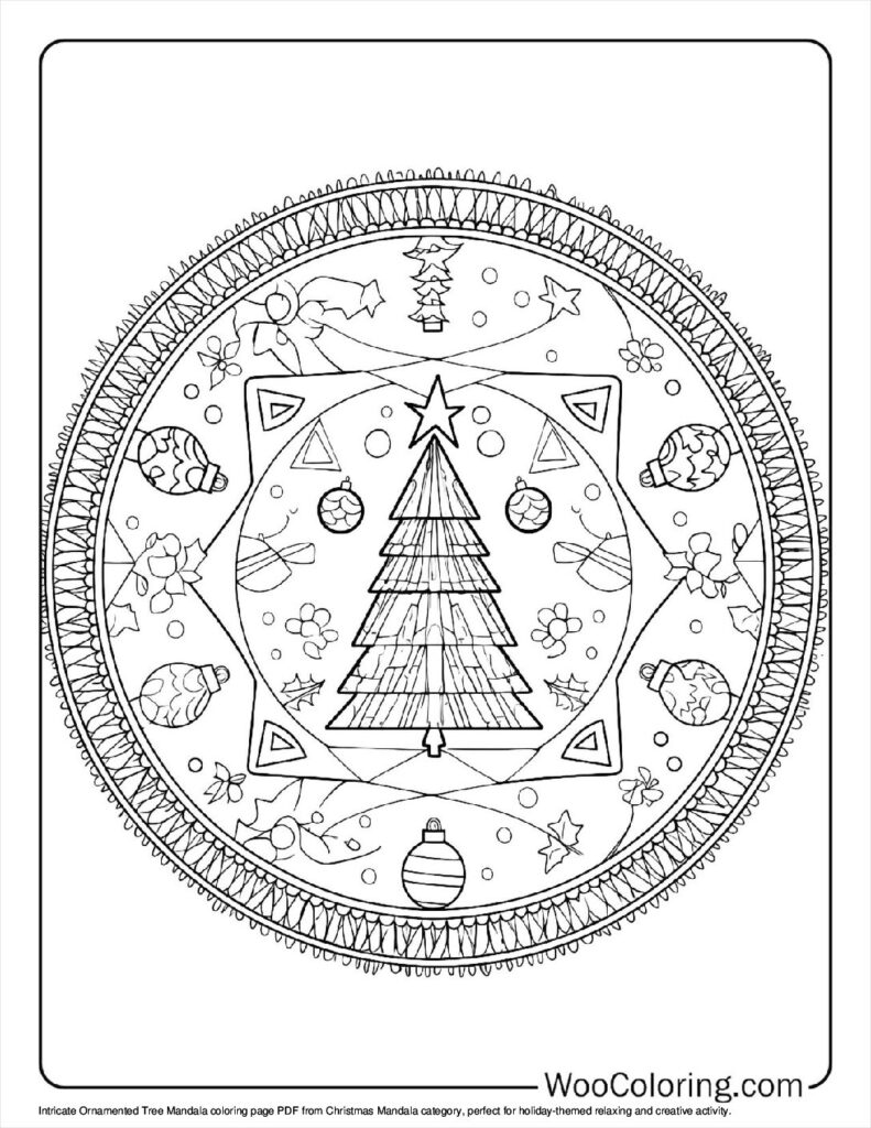 100 Christmas Mandala coloring pages Free PDF To Print - 49