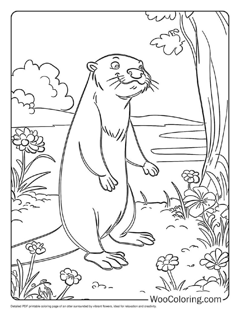 100  Otter coloring pages  Free PDF To Print  - 18