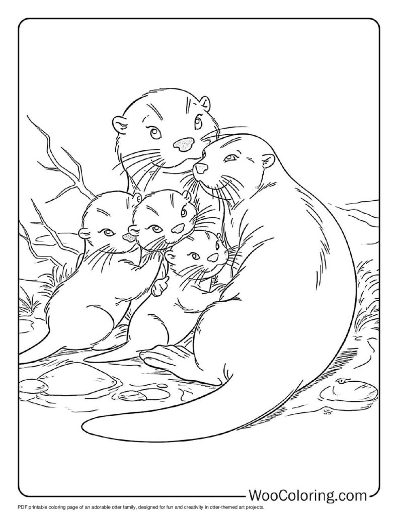 100  Otter coloring pages  Free PDF To Print  - 43