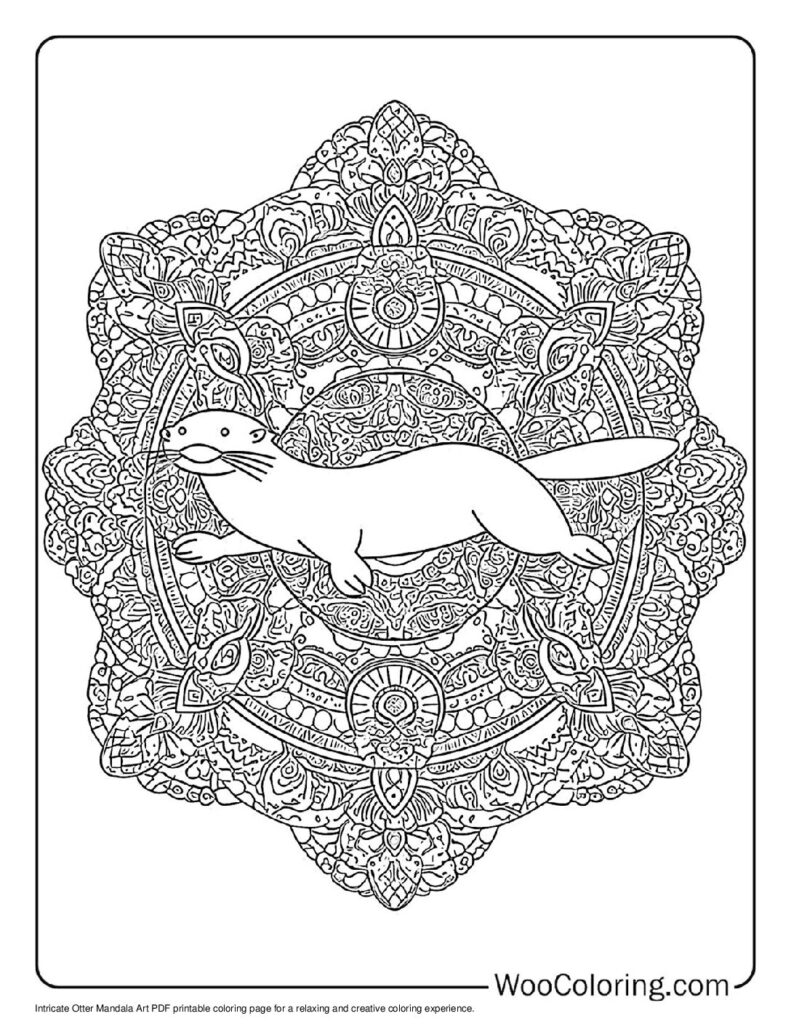 100  Otter coloring pages  Free PDF To Print  - 60