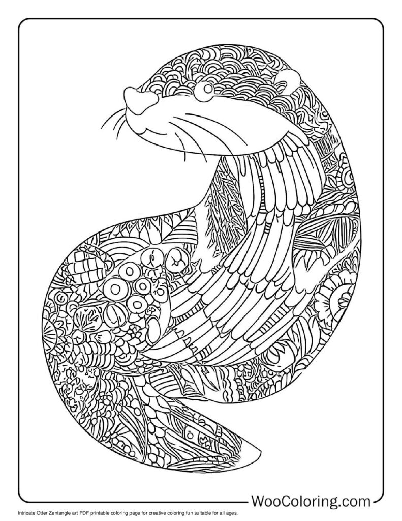 100  Otter coloring pages  Free PDF To Print  - 75