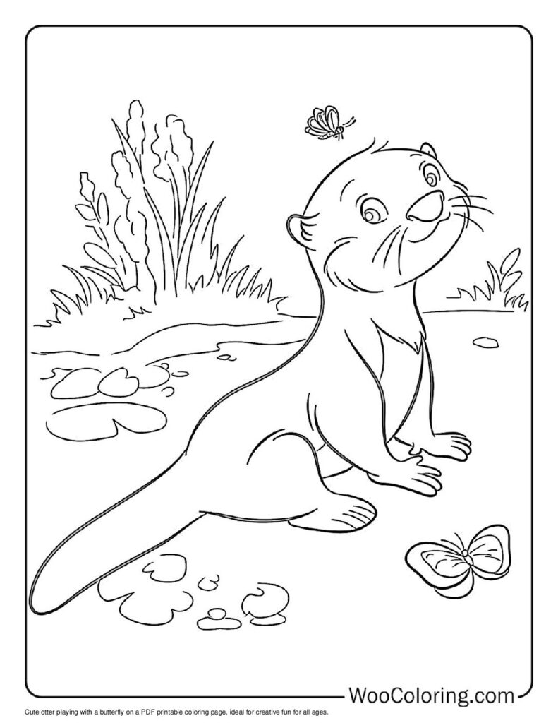 100  Otter coloring pages  Free PDF To Print  - 93