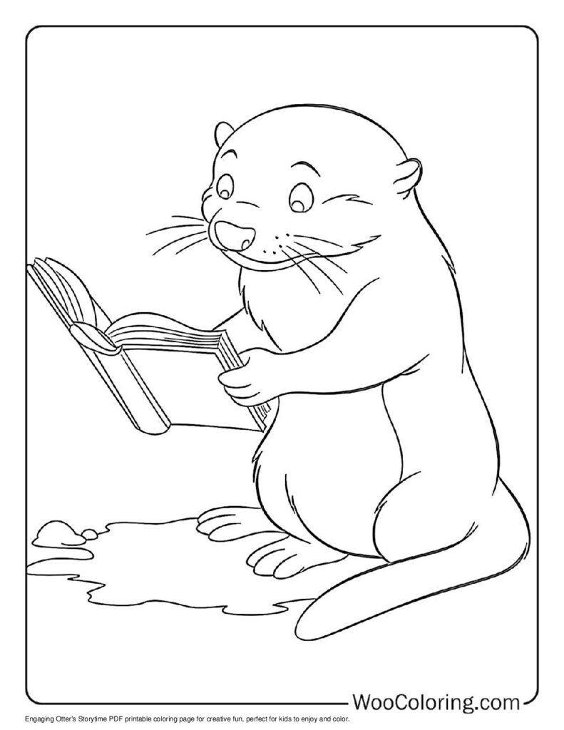 100  Otter coloring pages  Free PDF To Print  - 53