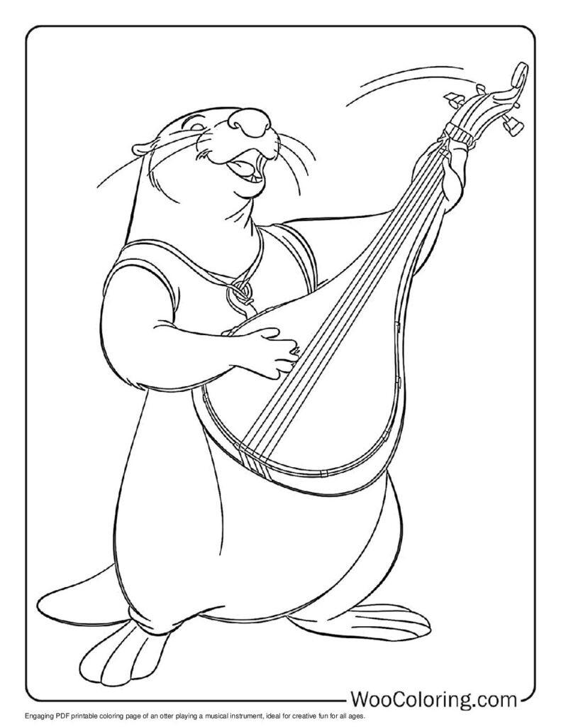 100  Otter coloring pages  Free PDF To Print  - 91