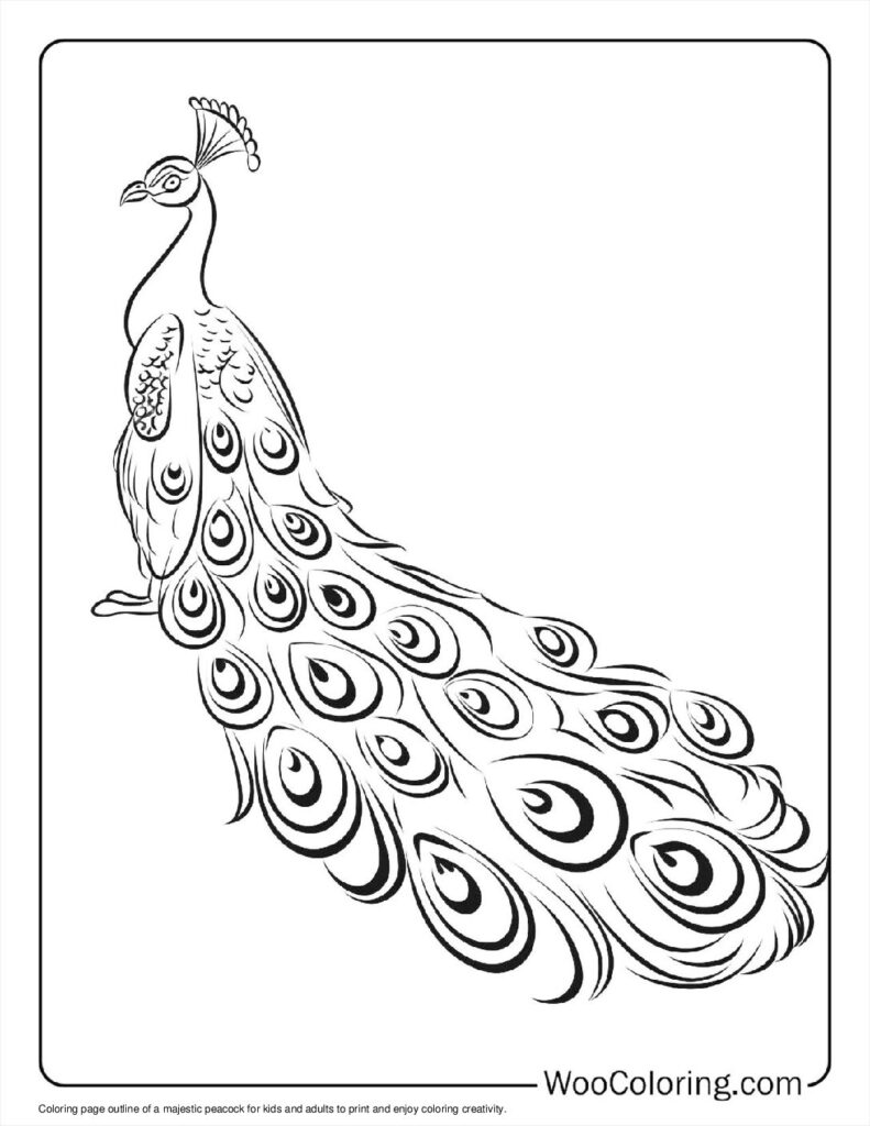 100  Peacock coloring pages  Free PDF To Print  - 89