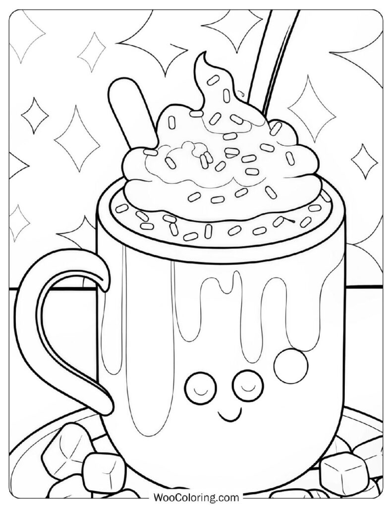 30 Hot Chocolate Coloring Pages  Free PDF To Print  - 64