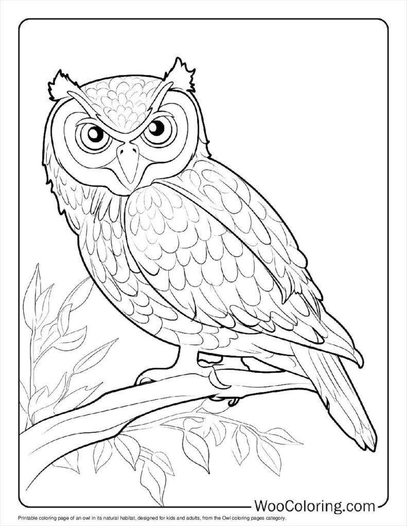 100  Owl coloring pages  Free PDF To Print  - 9