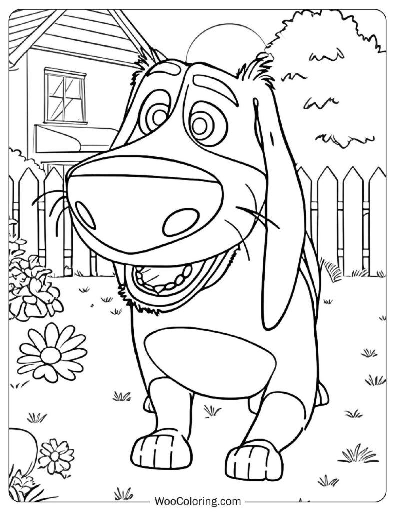 Ozzy the Brave Beagle Escaping from the Kennel in a Scene from the Animated Movie