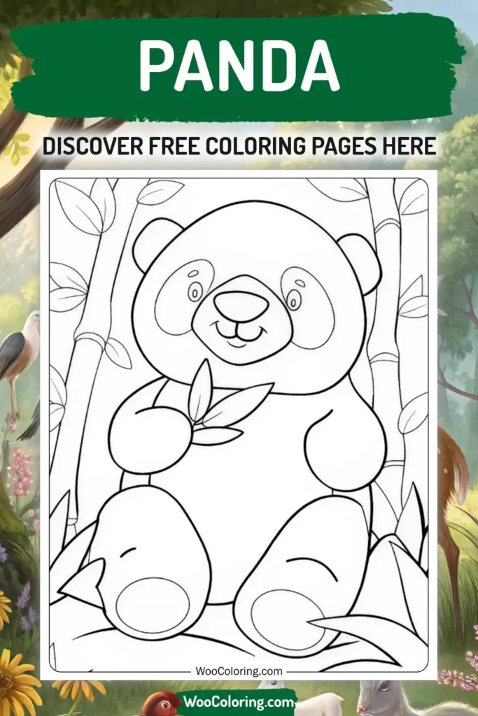 Panda coloring pages designs from animal