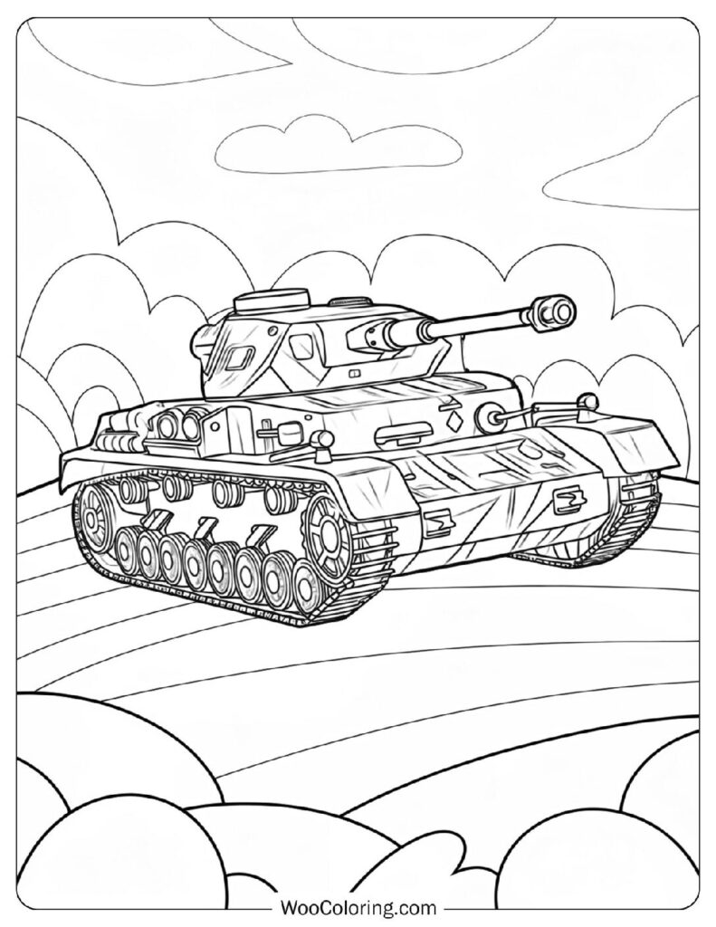 Panzer IV German Tank To Color