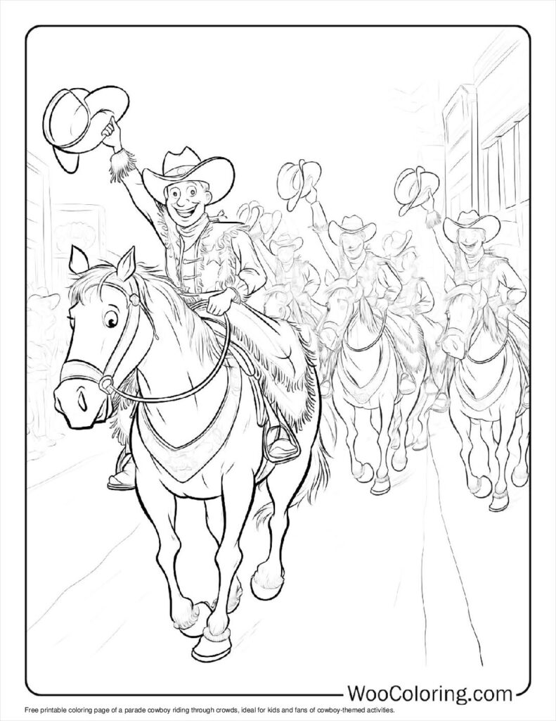 100  Cowboy coloring pages  Free PDF To Print  - 53