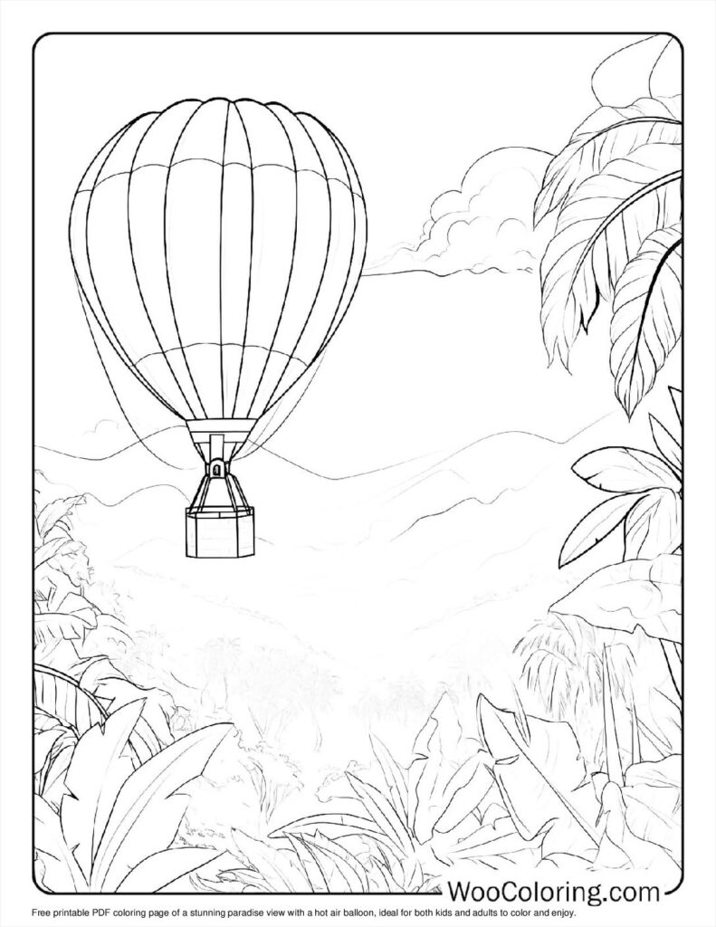 100  Hot Air Balloon coloring pages  Free PDF To Print  - 63