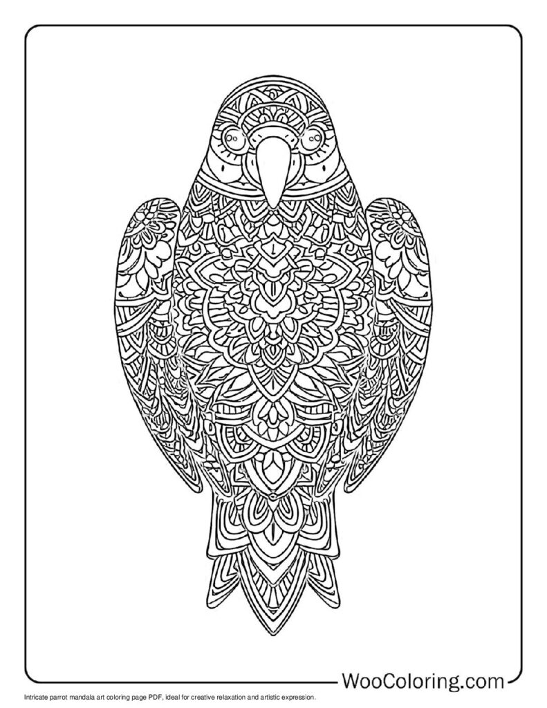 100  Parrot coloring pages  Free PDF To Print  - 54