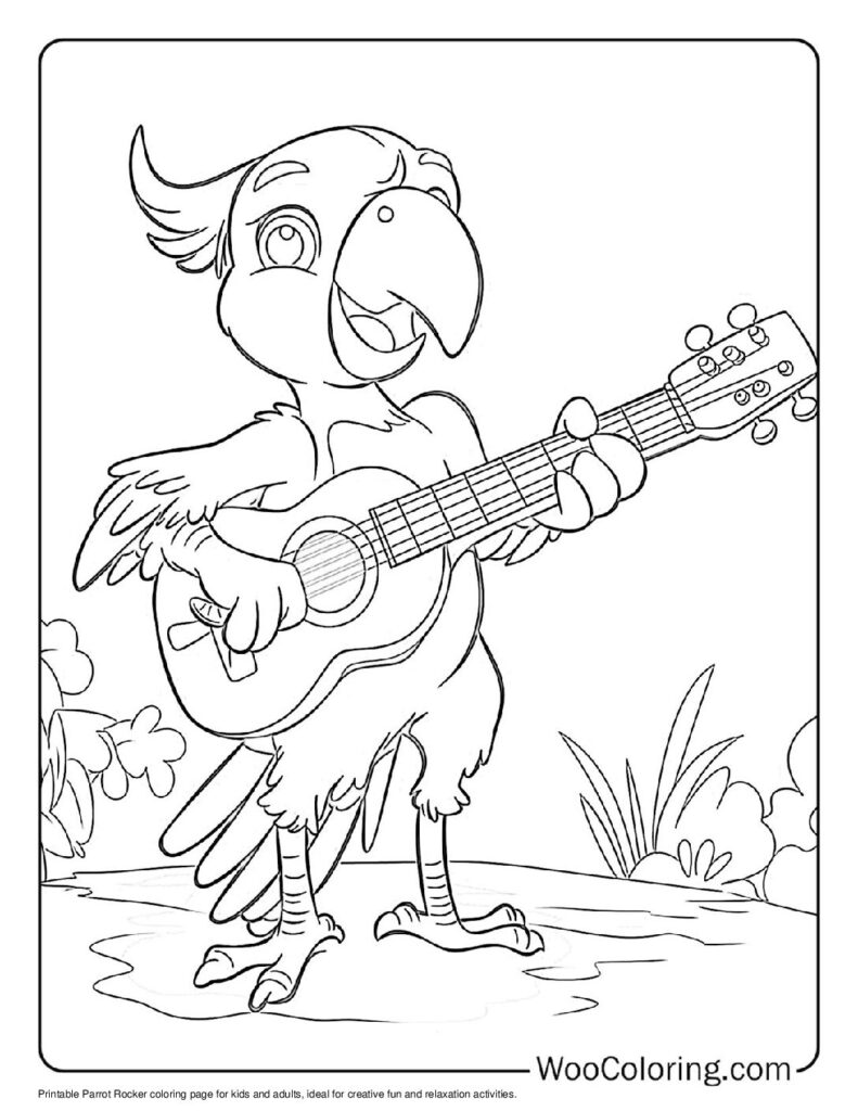 100  Parrot coloring pages  Free PDF To Print  - 38