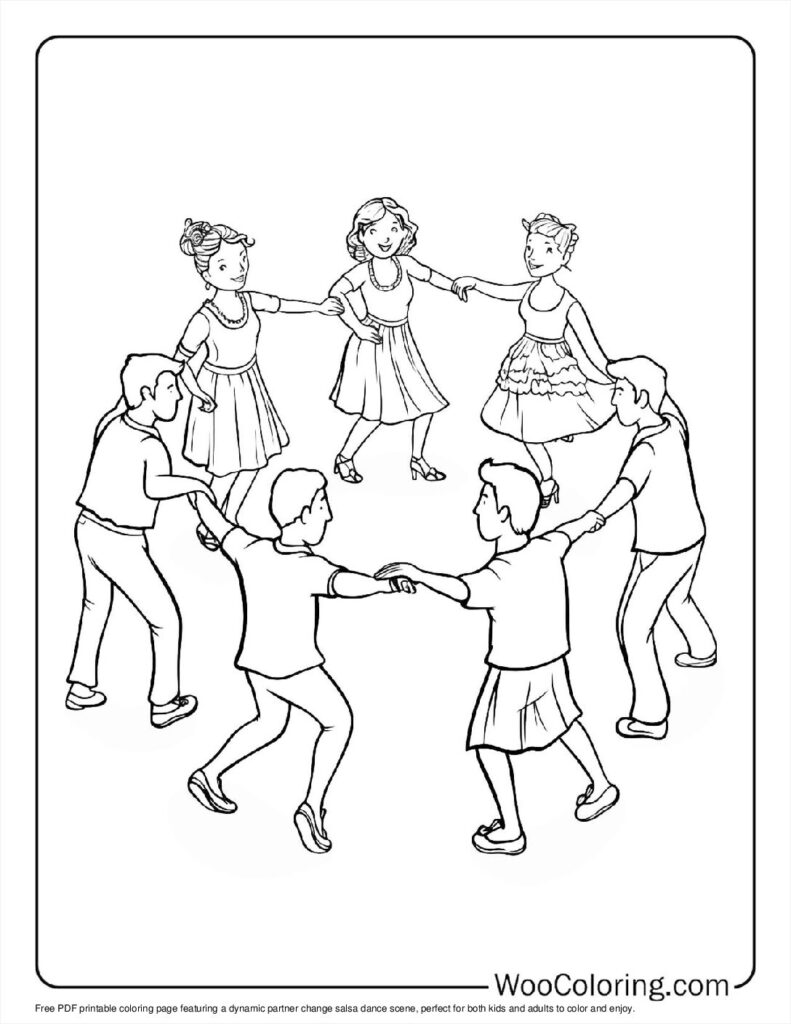 100  Dancing coloring pages  Free PDF To Print  - 85