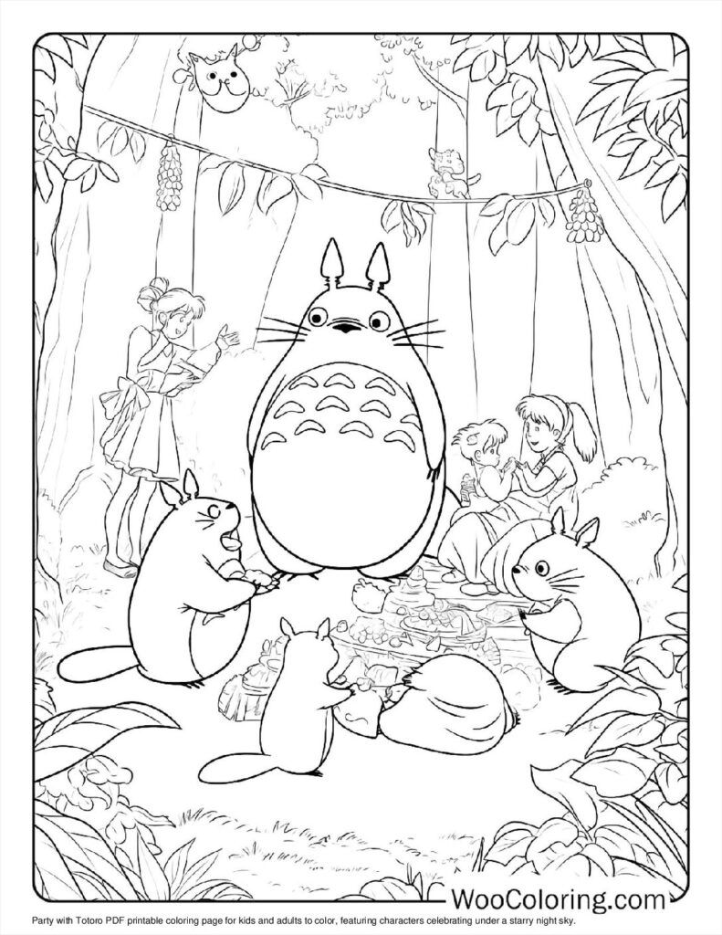 100  Totoro coloring pages  Free PDF To Print  - 69