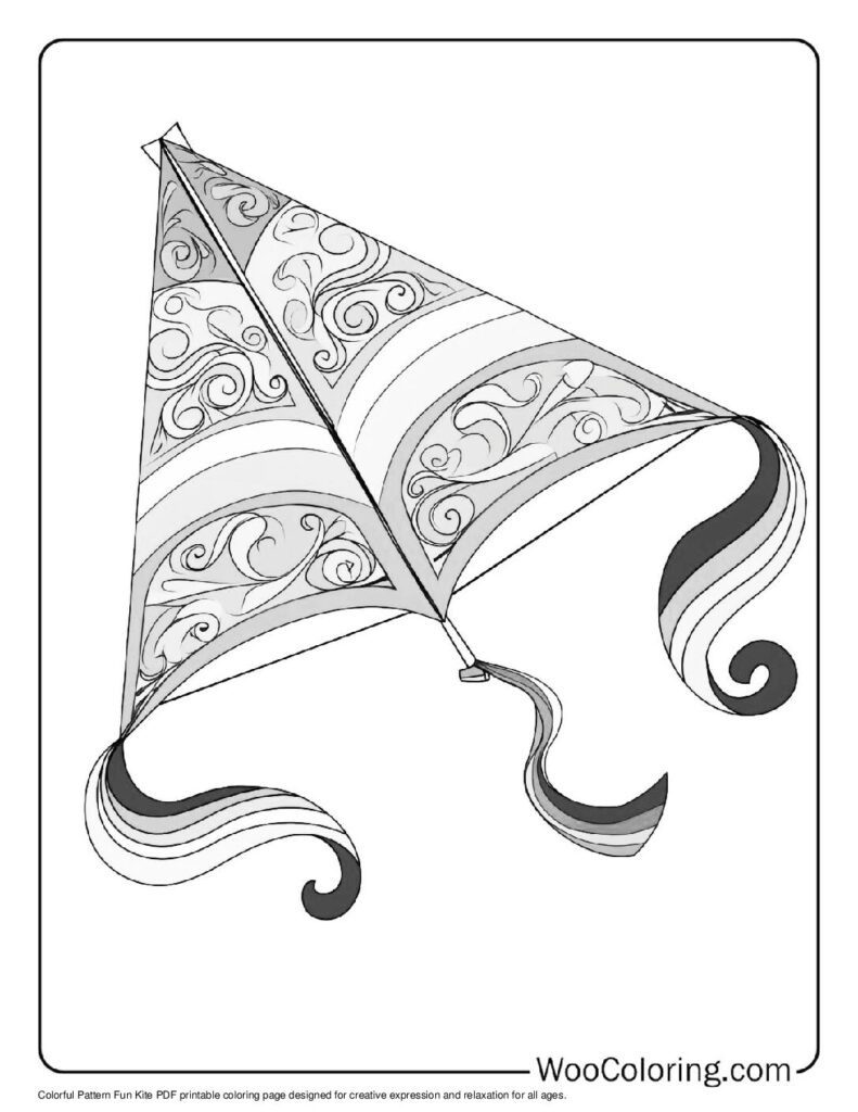 100  Kite coloring pages  Free PDF To Print  - 47