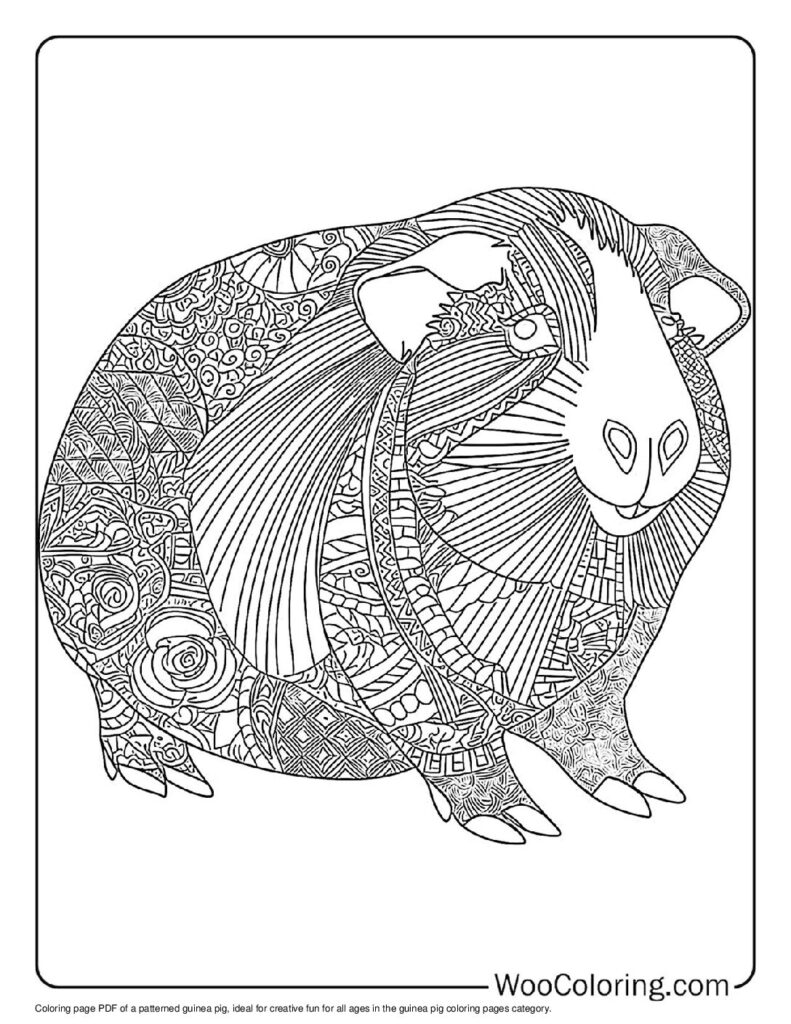 100 Guinea Pig coloring pages Free PDF To Print - 6