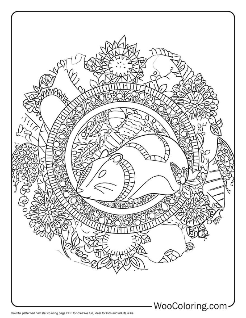 100  Hamster coloring pages  Free PDF To Print  - 48