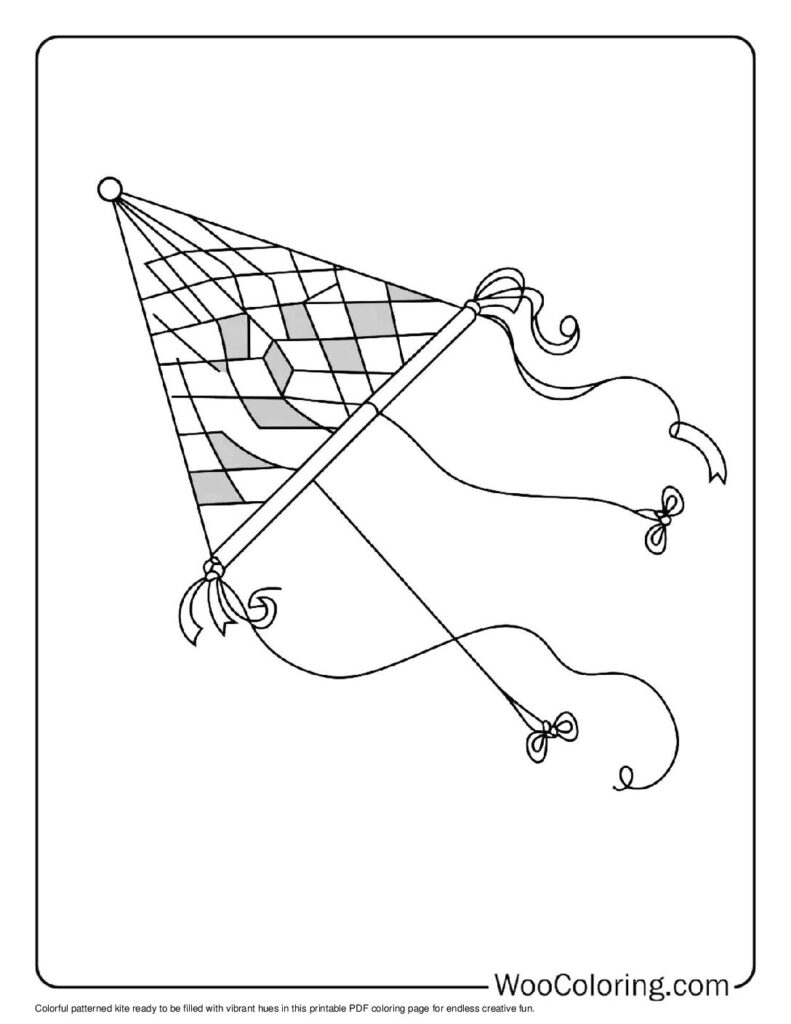 100  Kite coloring pages  Free PDF To Print  - 5
