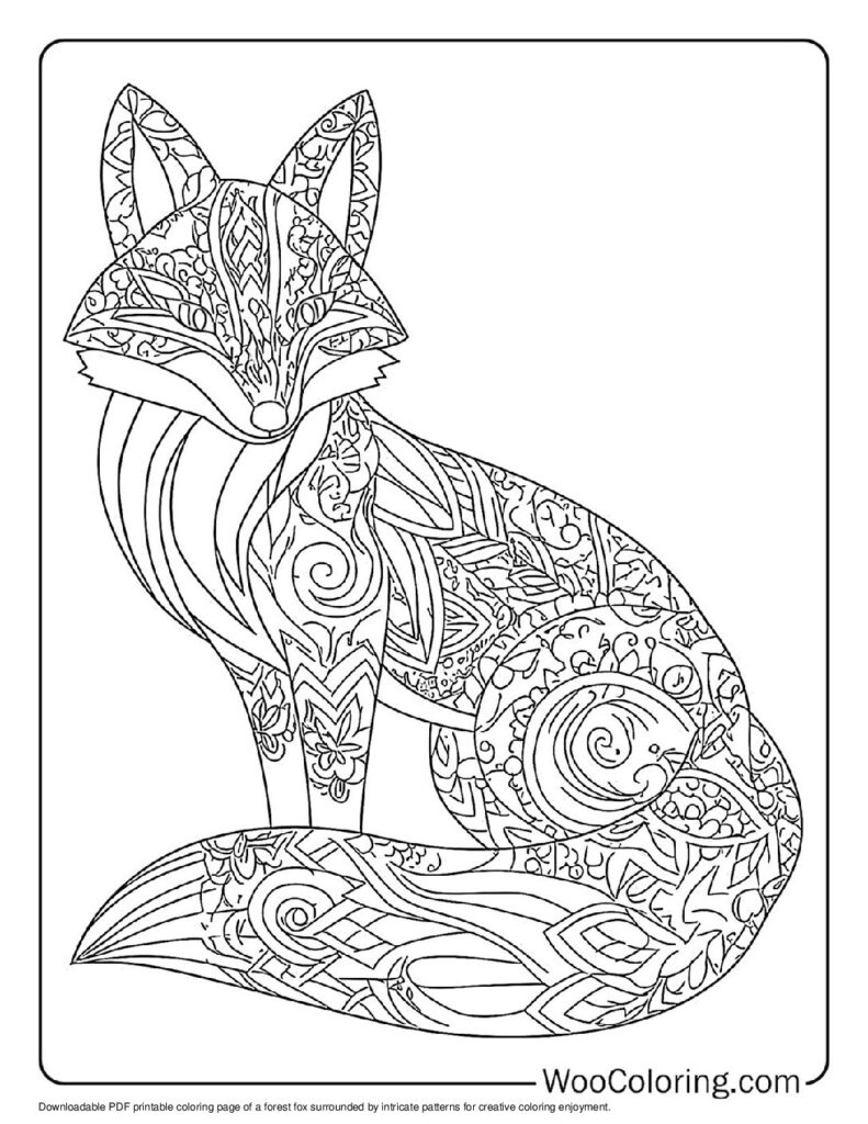 100  Fox coloring pages  Free PDF To Print  - 31