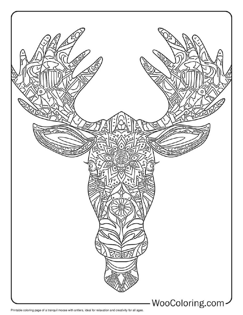 100  Moose coloring pages  Free PDF To Print  - 6