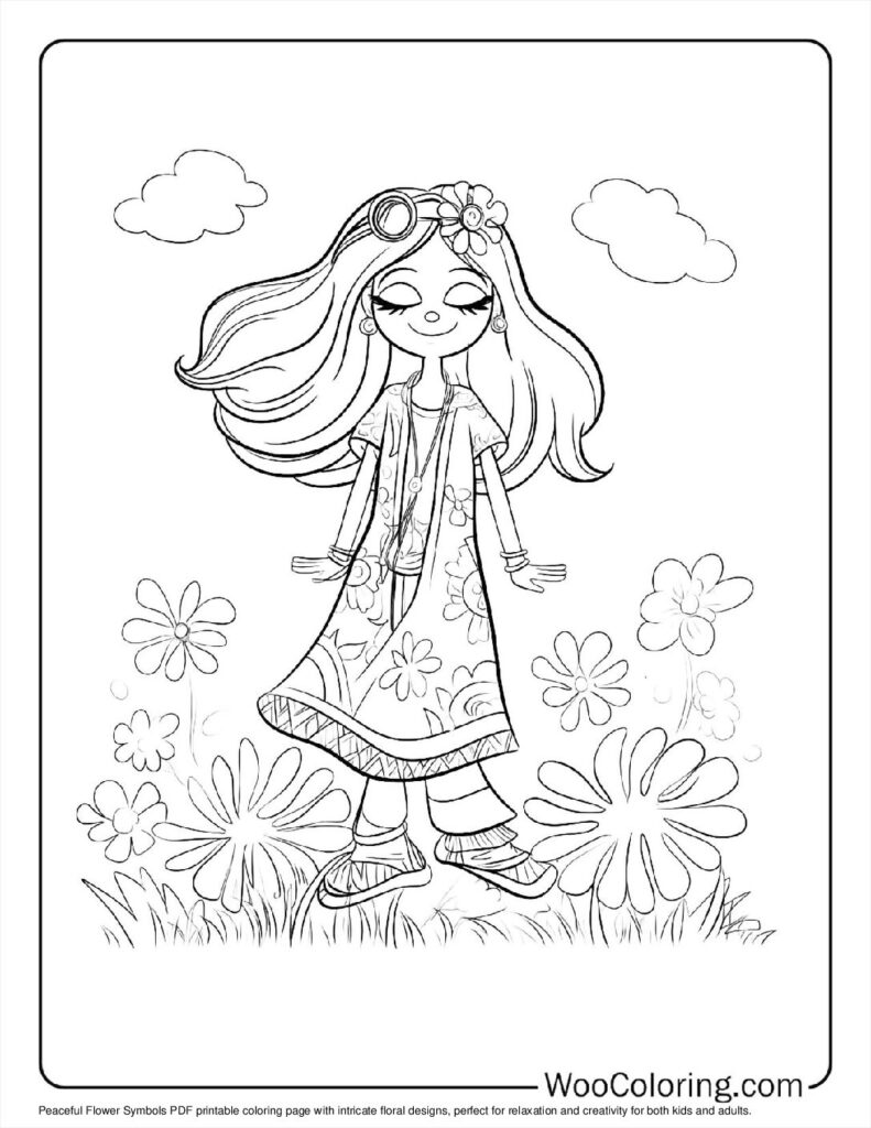 100  Hippie coloring pages  Free PDF To Print  - 54