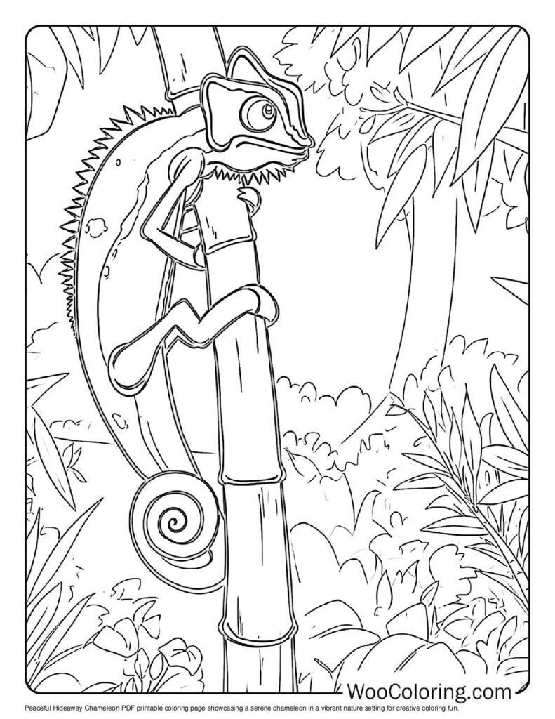 100  Chameleon coloring pages  Free PDF To Print  - 89