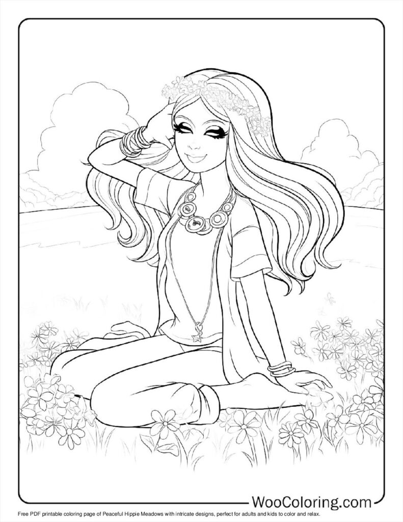 100  Hippie coloring pages  Free PDF To Print  - 47