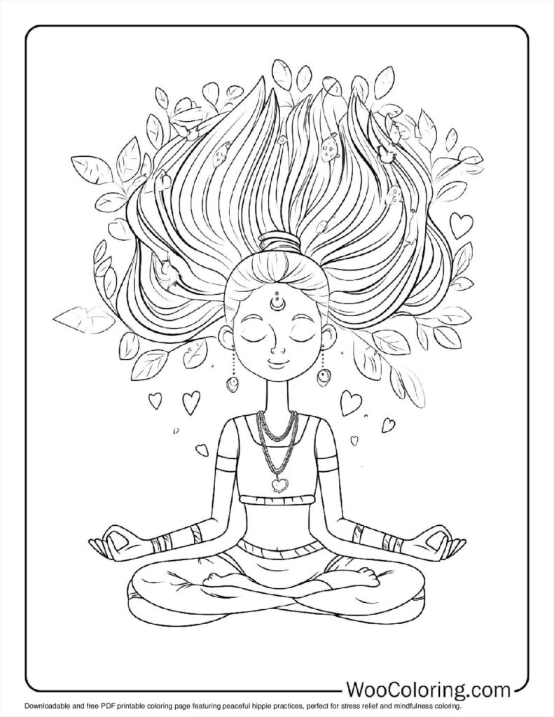 100  Hippie coloring pages  Free PDF To Print  - 98