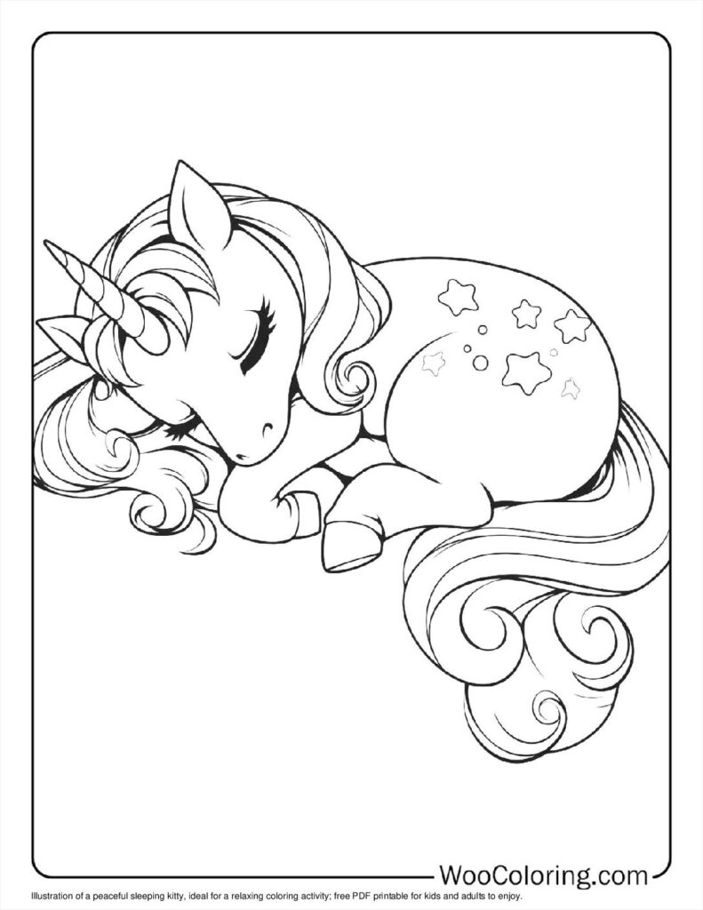 100  Unicorn Cat coloring pages  Free PDF To Print  - 74