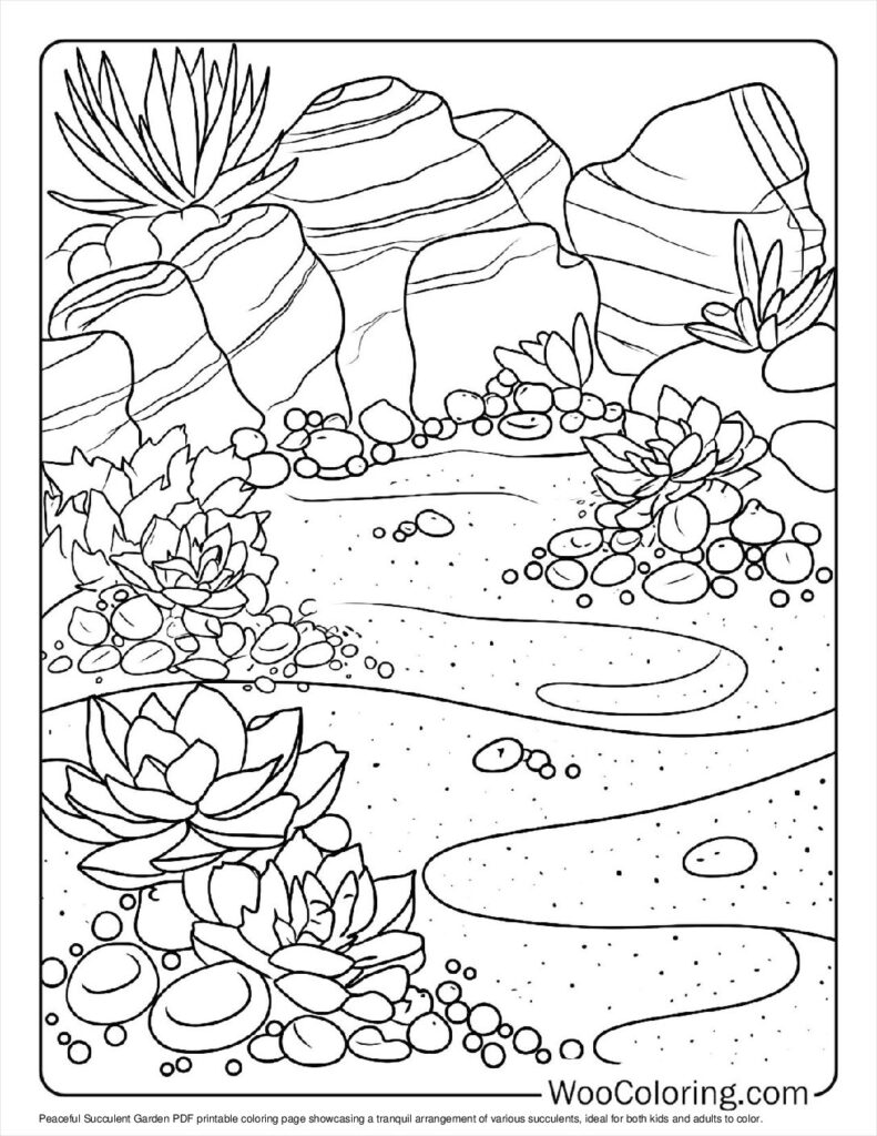 100  Succulent coloring pages  Free PDF To Print  - 63