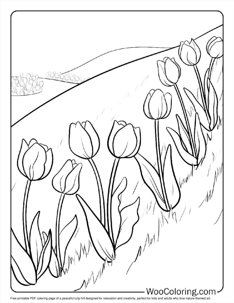 100  Tulip coloring pages  Free PDF To Print  - 72